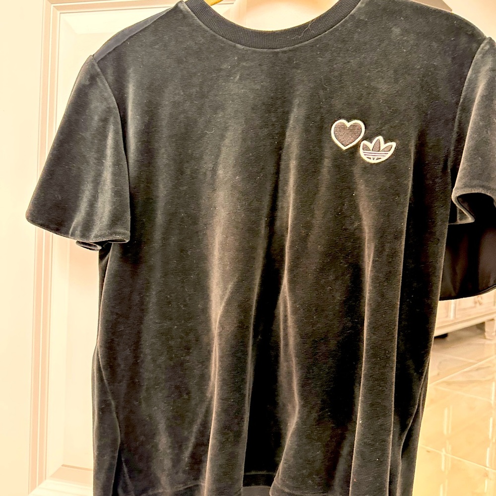 Adidas velour tee